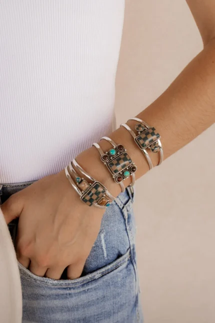 Autumn's Checkered Bliss Cuffs