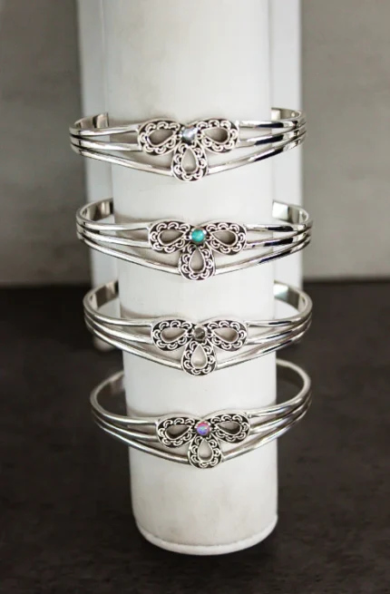 Simple Statement Sterling Bow Cuff